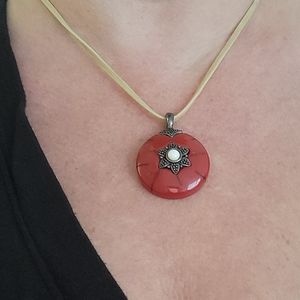 🪭 Enamel & Metal Pendant